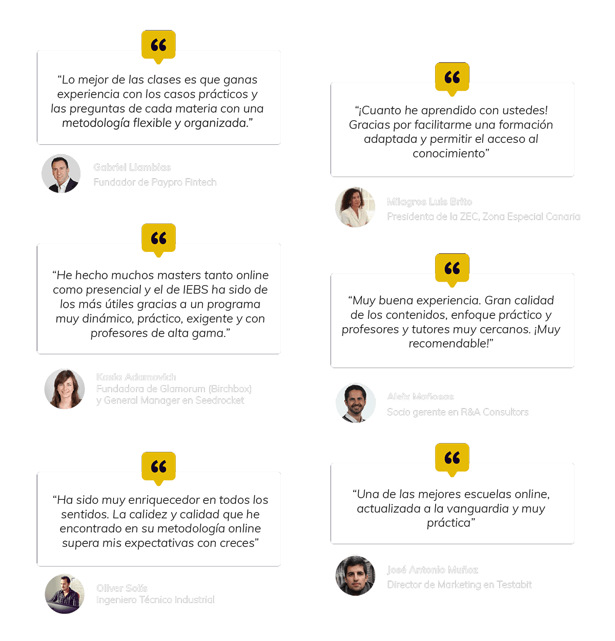 Opiniones de nuestros alumnos